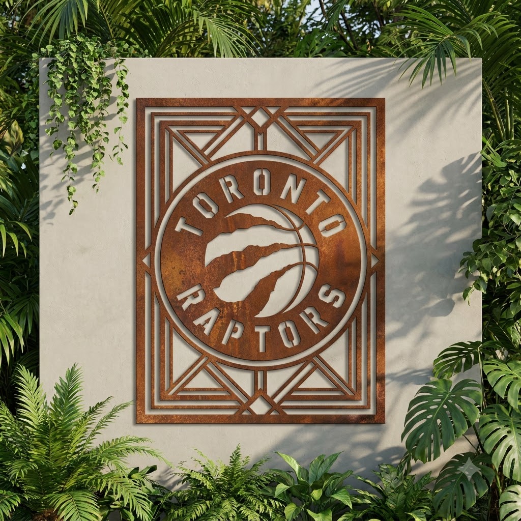 Toronto Raptors Logo Custom Metal Garden PanelNBA Wall Art Home Decor