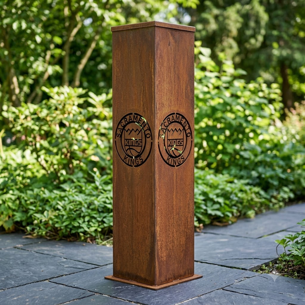 NBA Sacramento Kings Garden Metal ColumnBasketball Wall Art Home Decor