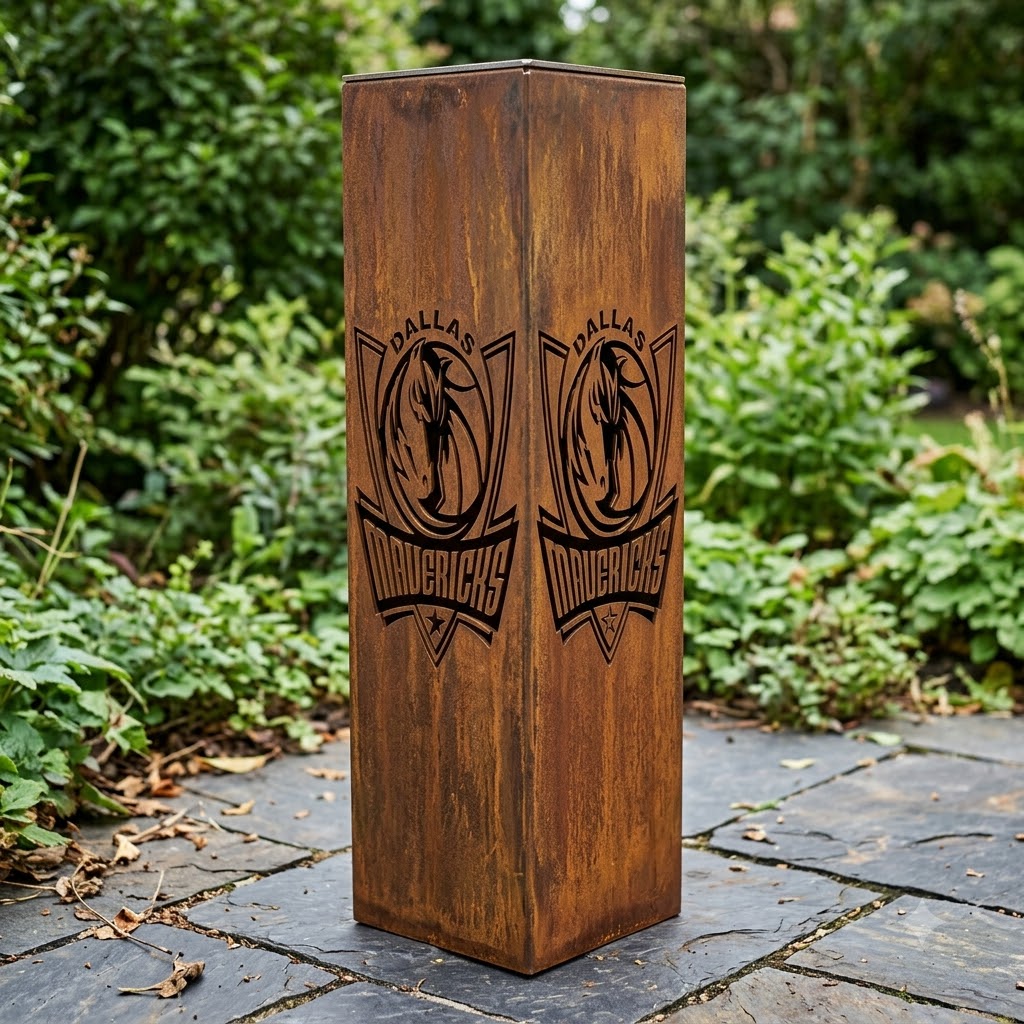 Dallas Mavericks Logo Garden Metal ColumnNBA Fan Wall Art Home Decor