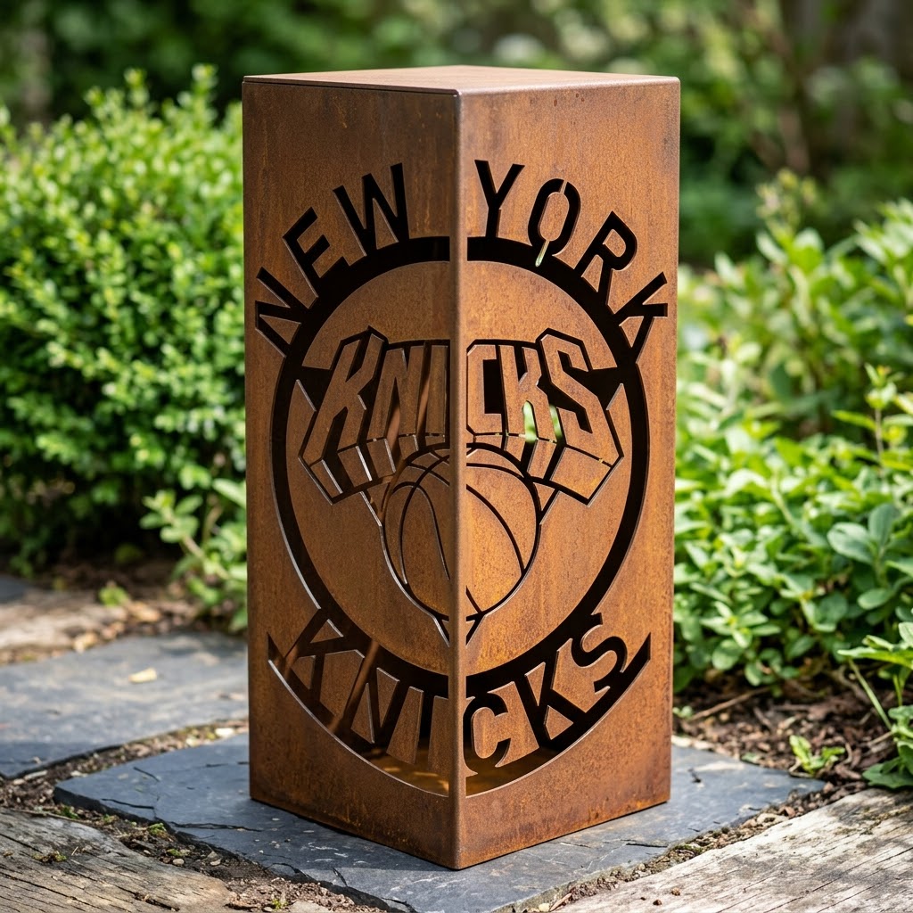 NBA New York Knicks Garden Metal ColumnBasketball Wall Art Home Decor (1)