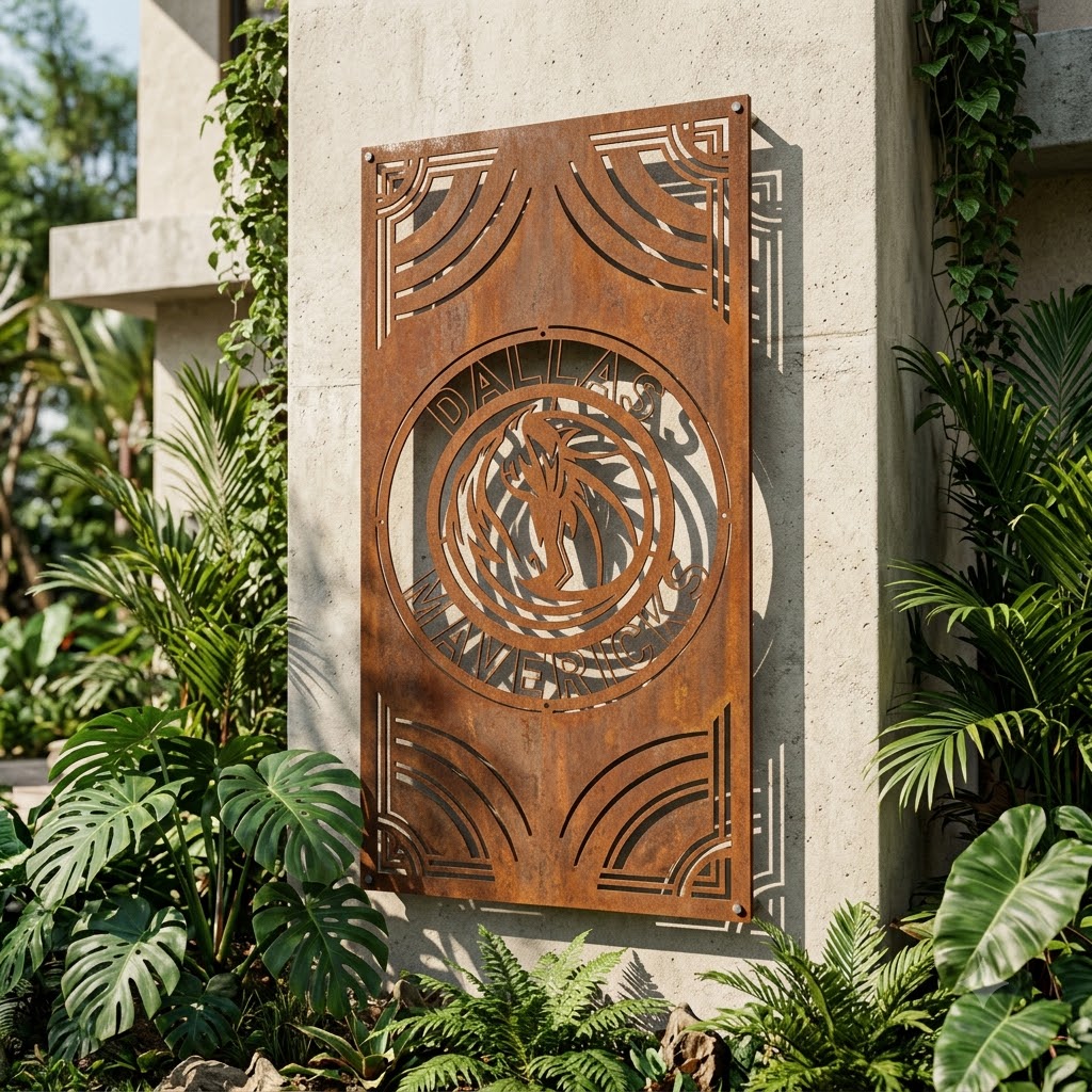 NBA Dallas Mavericks Custom Metal Garden PanelBasketball Wall Art Home Decor