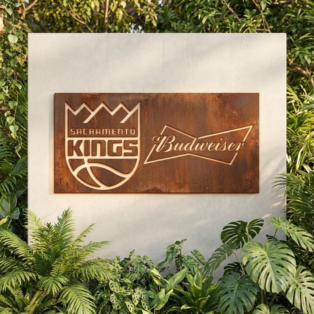 Sacramento Kings Budweiser NBA Custom Metal Garden PanelHome Bar Wall Art Decor