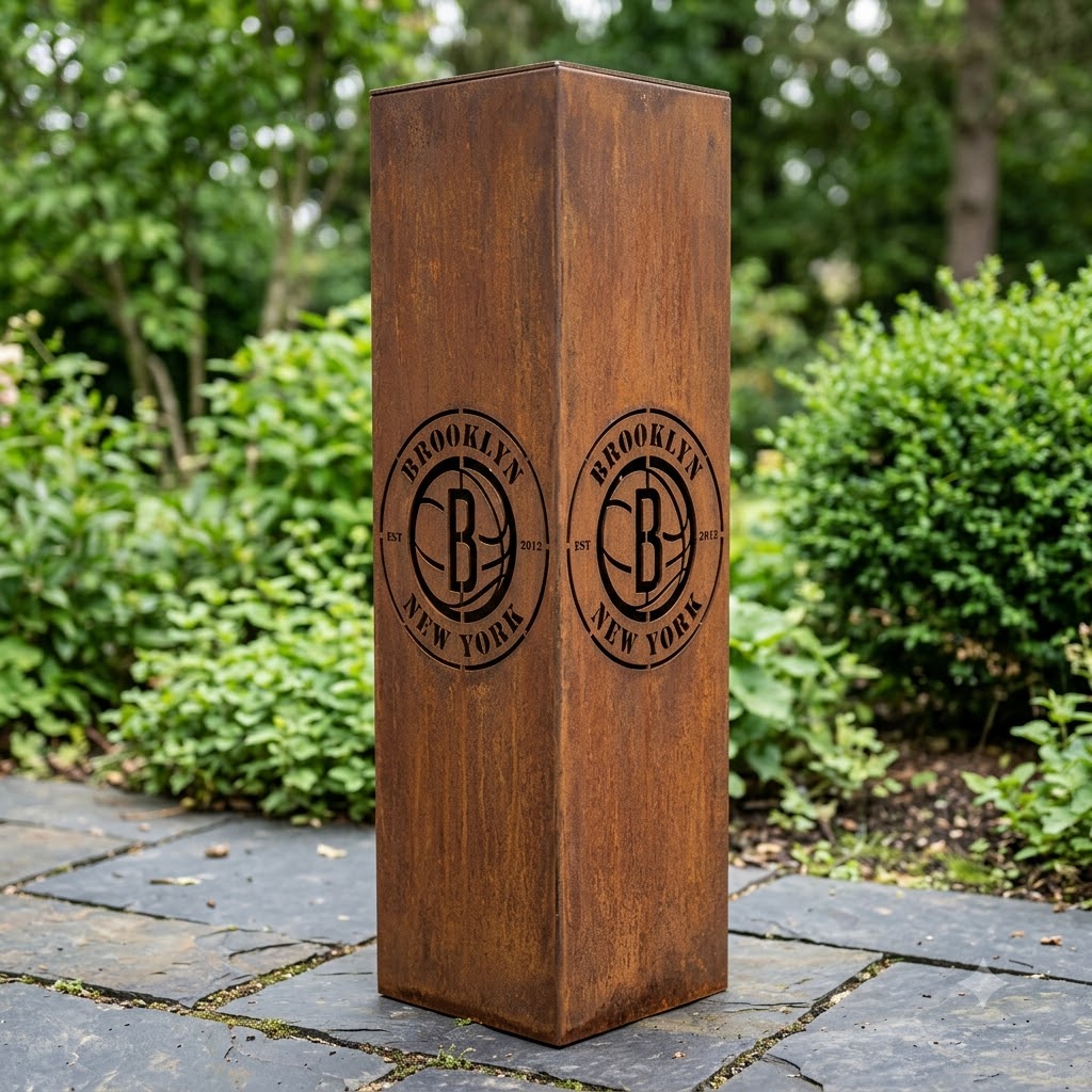 Brooklyn Nets Garden Metal ColumnNBA Wall Art Home Decor