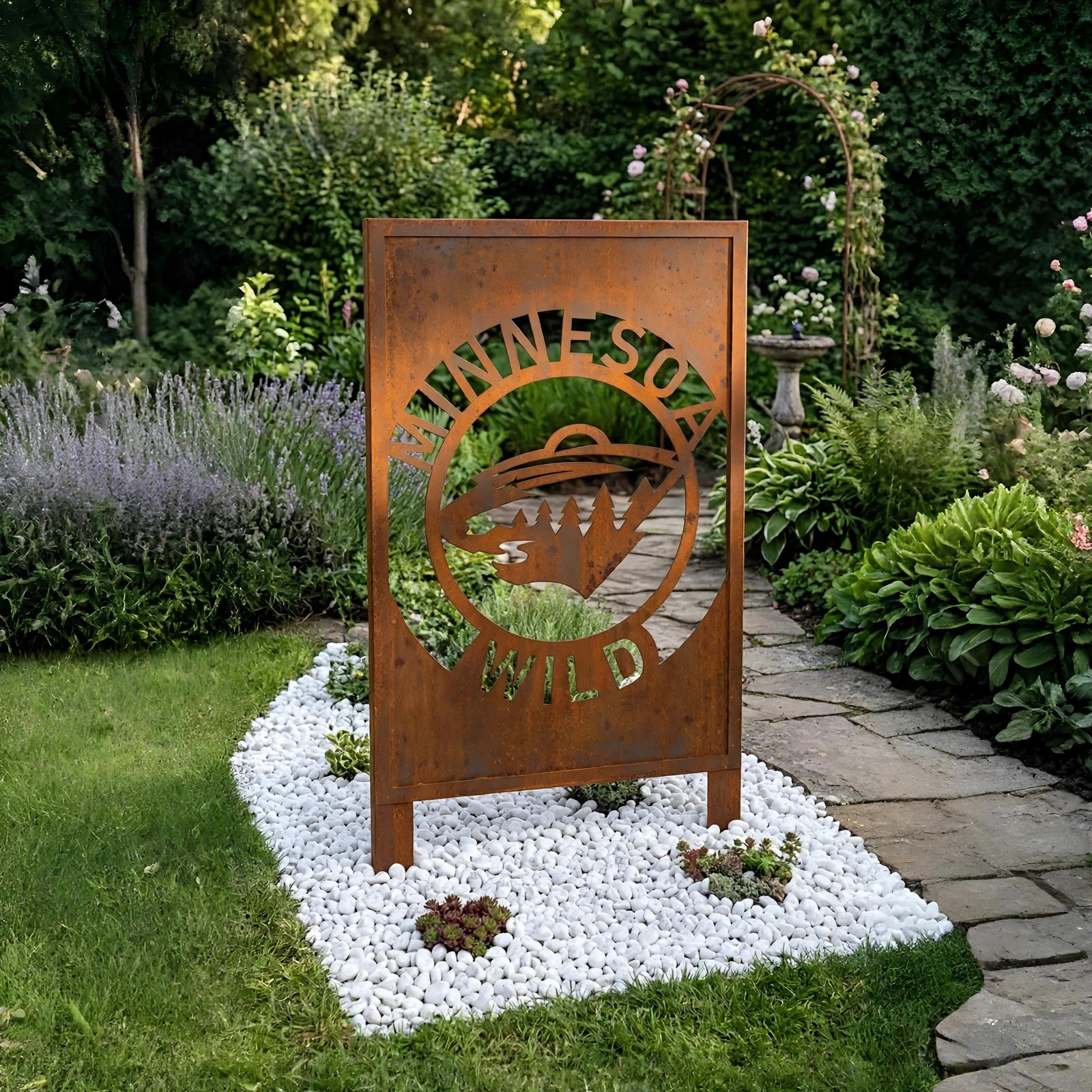 NHL MINNESOTA WILD Hockey Wall Art Home Decor Metal Garden Panel Yard Art Outdoor Decor