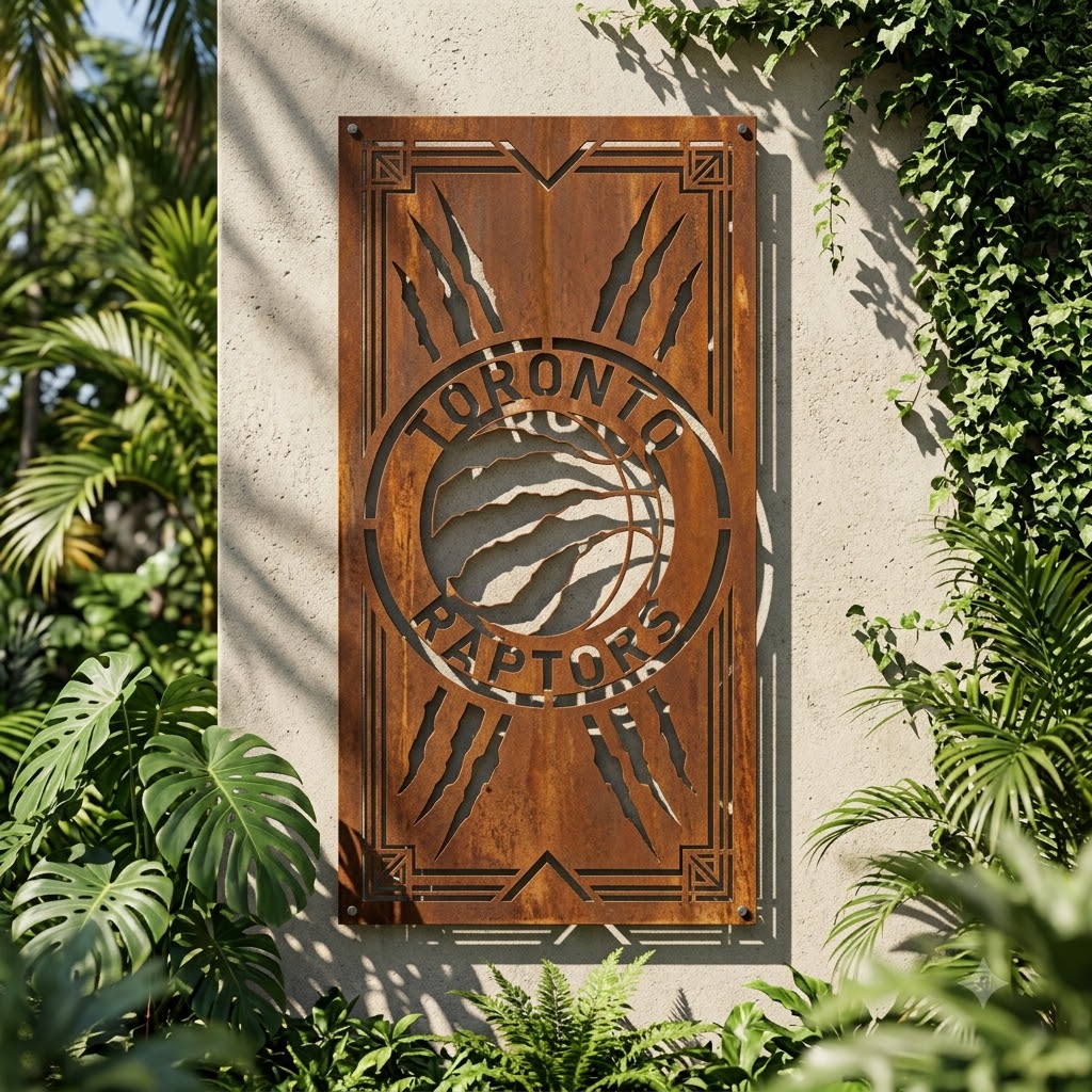 NBA Toronto Raptors Custom Metal Garden PanelBasketball Wall Art Home Decor