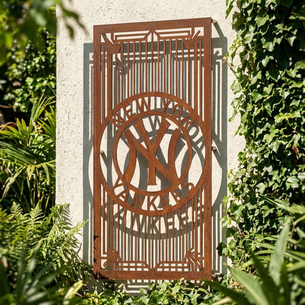 MLB New York Yankees Metal Custom Metal Garden Panel Baseball Wall Art Home Decor