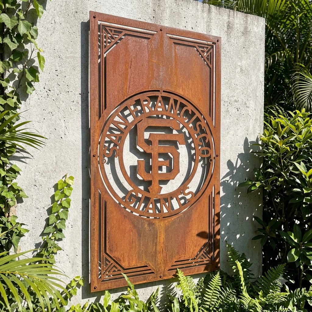 MLB SAN FRANCISCO GIANTS Metal Custom Metal Garden Panel Baseball Wall Art Home Decor