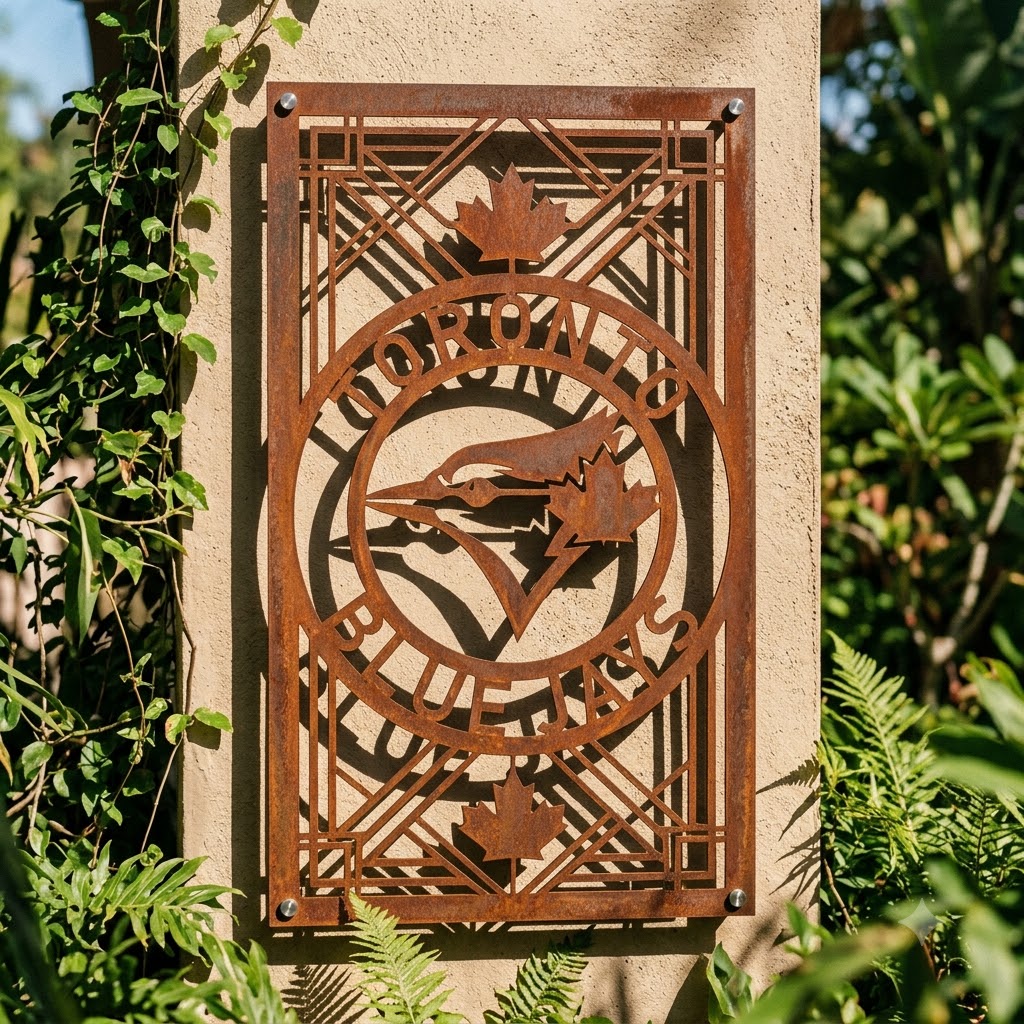 MLB Toronto Blue Jays Metal Custom Metal Garden Panel Baseball Wall Art Home Decor