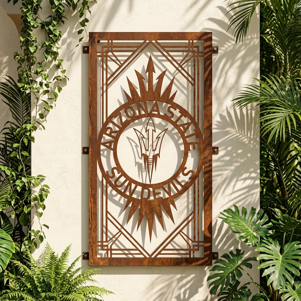 Arizona State Sun Devils Custom Logo Metal Wall Panel – NCAA American Football Fan Wall Decor Gift