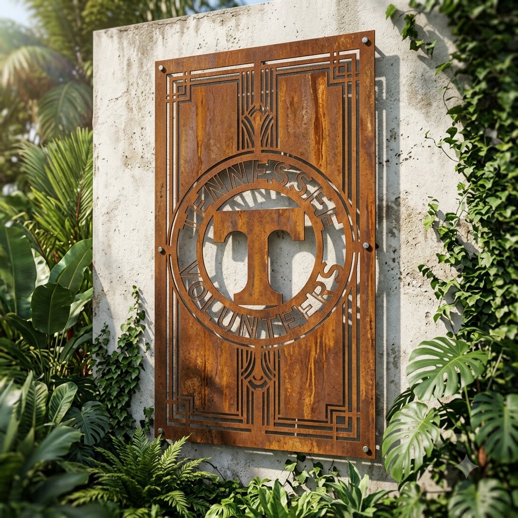 Tennessee Volunteers Custom Logo Metal Wall Panel – NCAA American Football Fan Wall Decor Gift