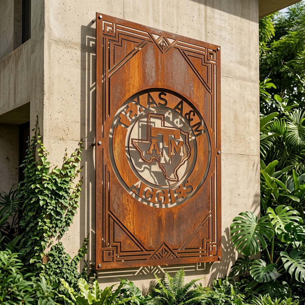 Texas A& M Aggies Custom Logo Metal Wall Panel – NFL American Football Fan Wall Decor Gift