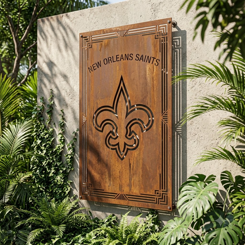 New Orleans Saints Custom Logo Metal Wall Panel – NFL American Football Fan Wall Decor Gift