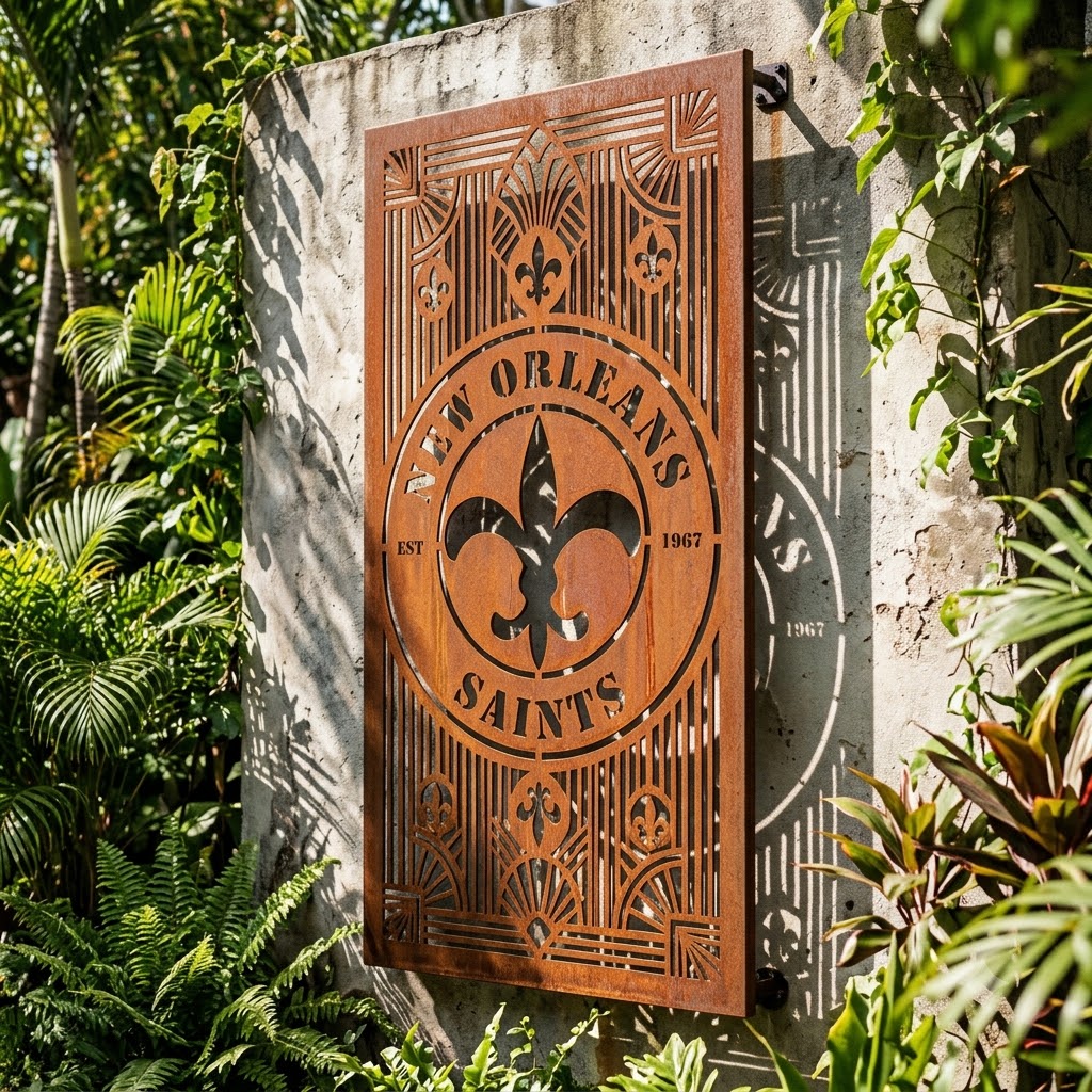 New Orleans Saints Custom Logo Metal Wall Panel – NFL American Football Fan Wall Decor Gift