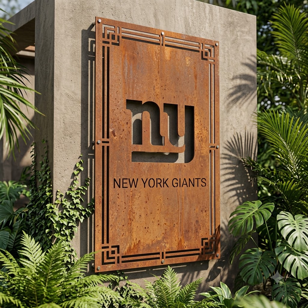 New York Giants Custom Logo Metal Wall Panel – NFL American Football Fan Wall Decor Gift