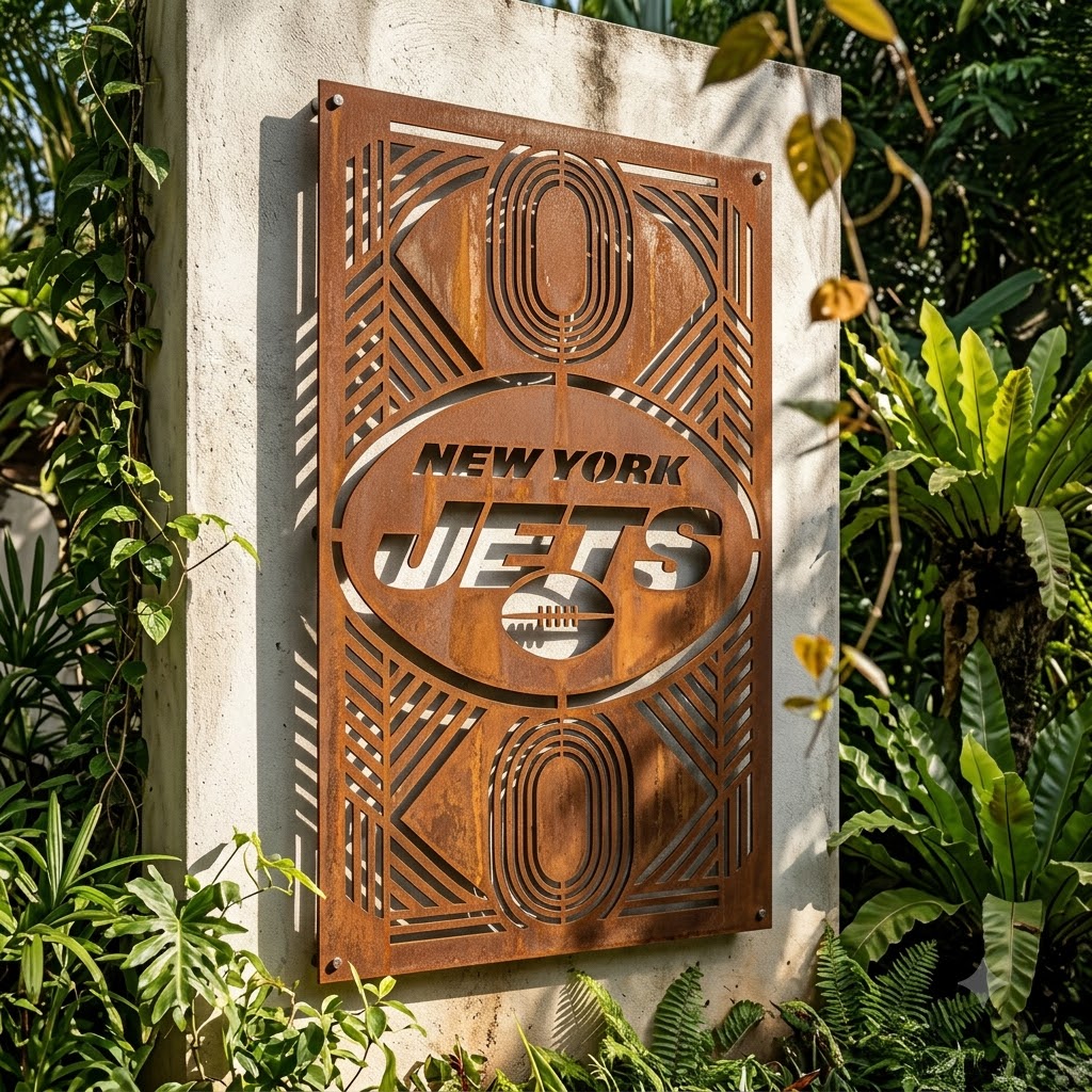 New York Jets Custom Logo Metal Wall Panel – NFL American Football Fan Wall Decor Gift