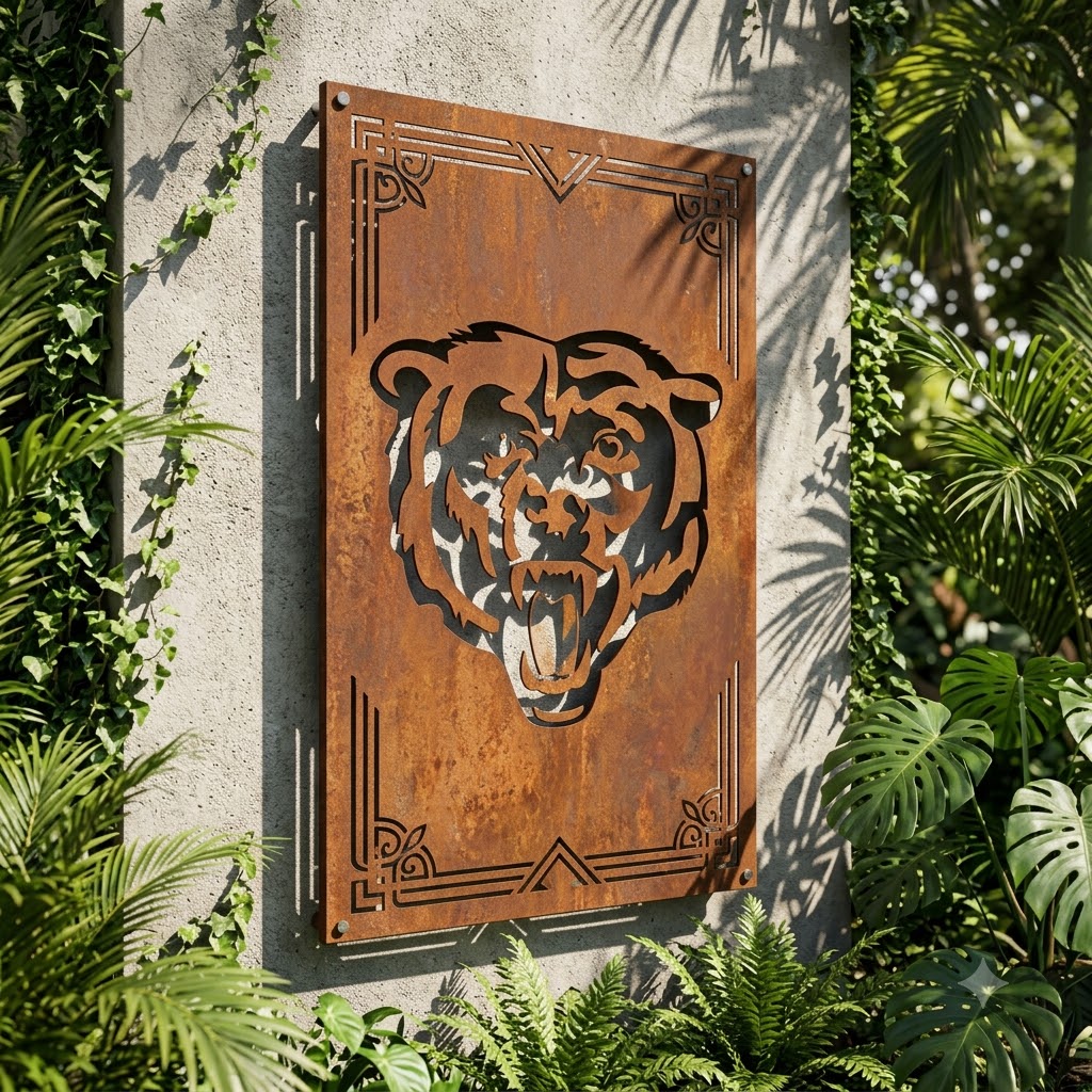 Chicago Bears Custom Logo Metal Wall Panel – NFL American Football Fan Wall Decor Gift