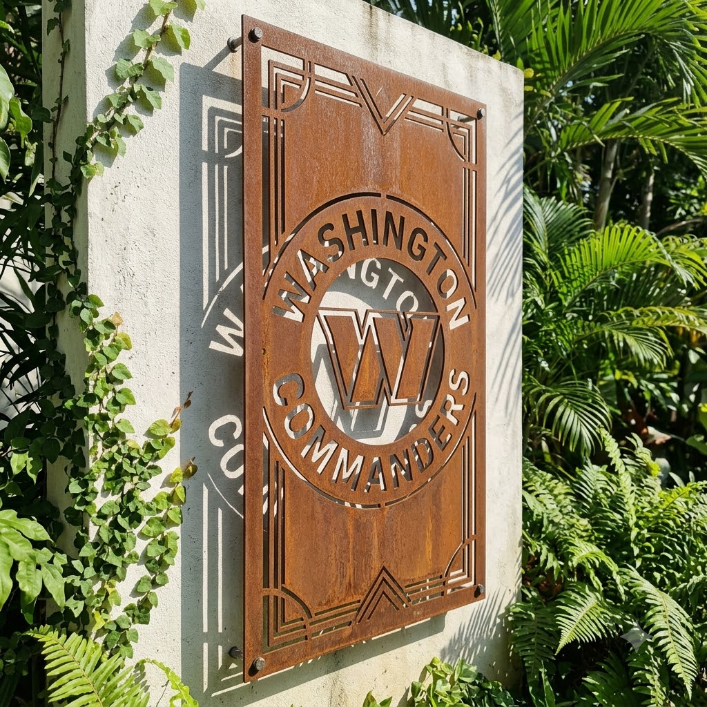 Washington Commanders Custom Logo Metal Wall Panel – NFL American Football Fan Wall Decor Gift