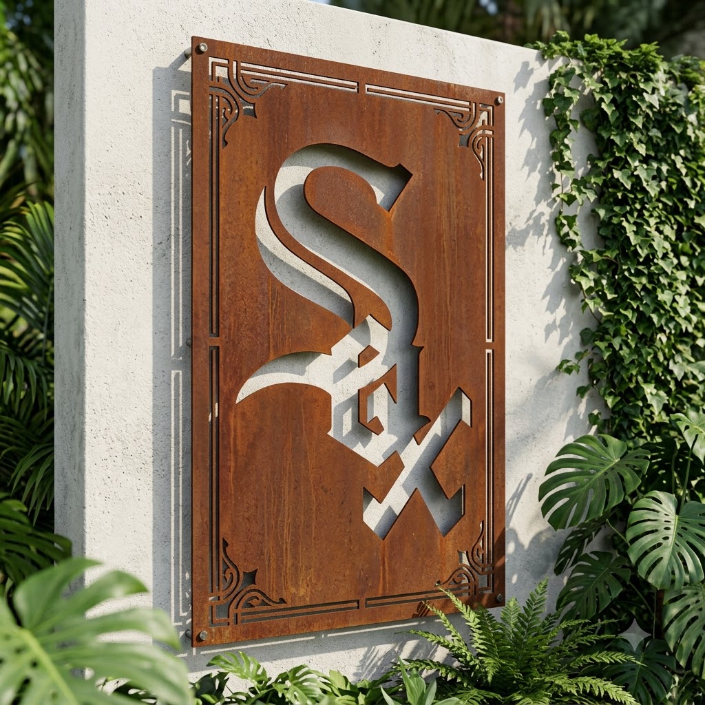 NHL Chicago White Sox Logo Custom Metal Garden Panel Hockey Wall Art Home Decor