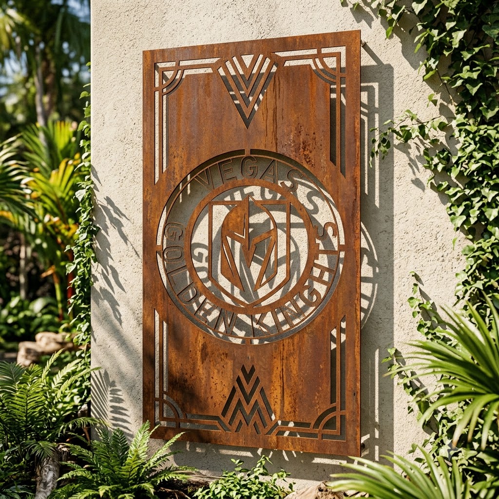 NHL VEGAS Golden Knights Custom Metal Garden Panel Hockey Wall Art Home Decor