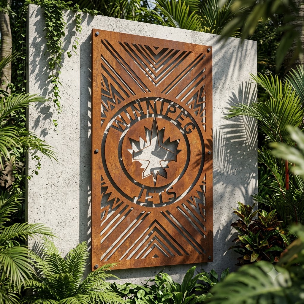 NHL WINNIPEG JETS Custom Metal Garden Panel Hockey Wall Art Home Decor