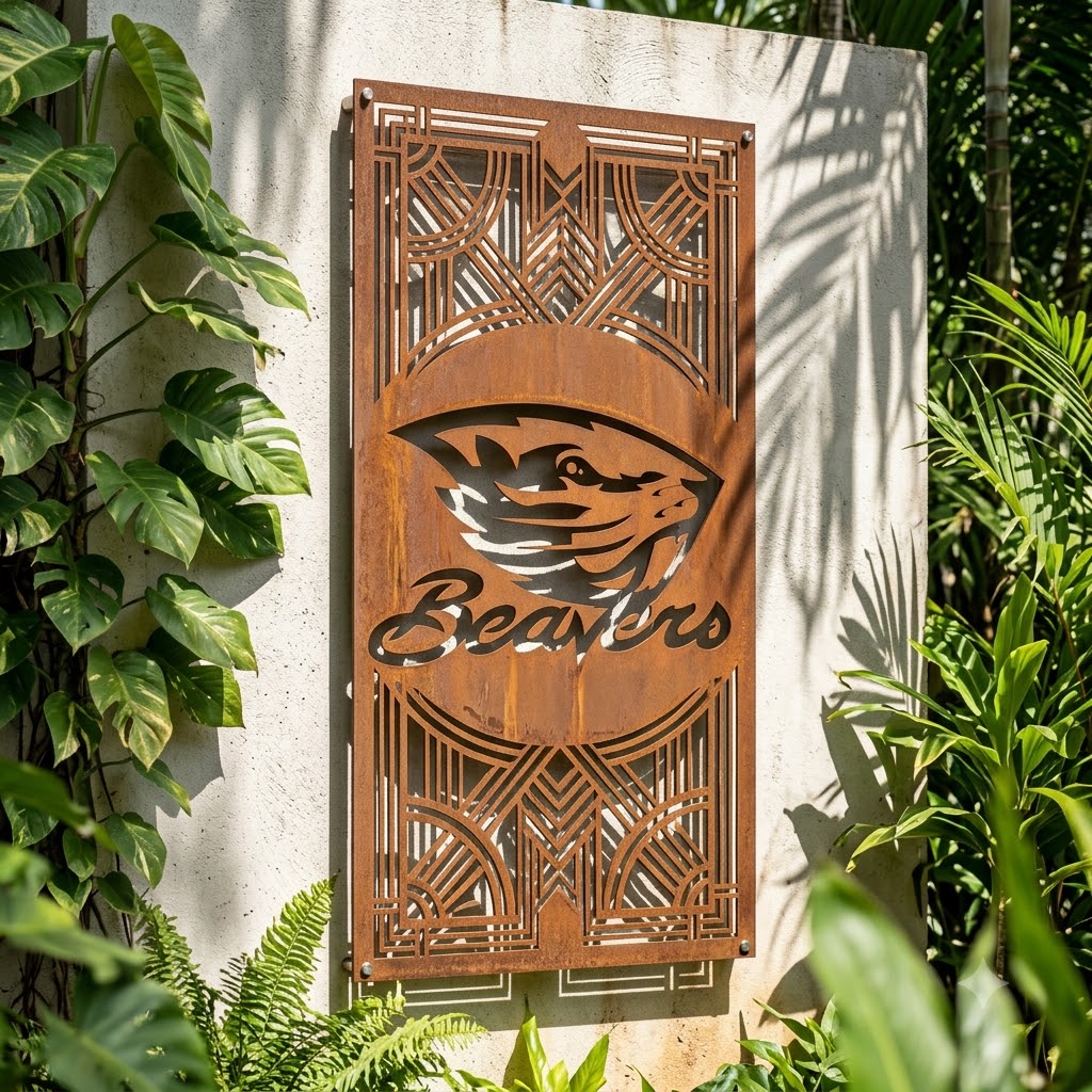 Oregon State Beavers Custom Logo Metal Wall Panel – NCAA American Football Fan Wall Decor Gift