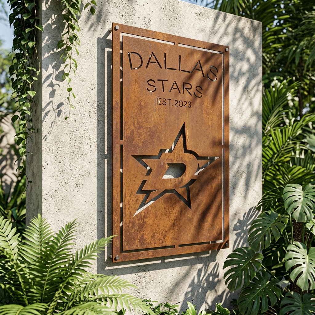 Personalized Dallas Stars Custom Metal Garden Panel Home Bar Wall Art Decor