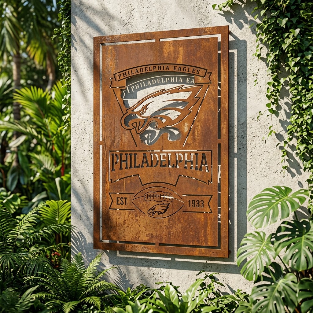 Philadelphia Eagles Custom Logo Metal Wall Panel – NFL American Football Fan Wall Decor Gift