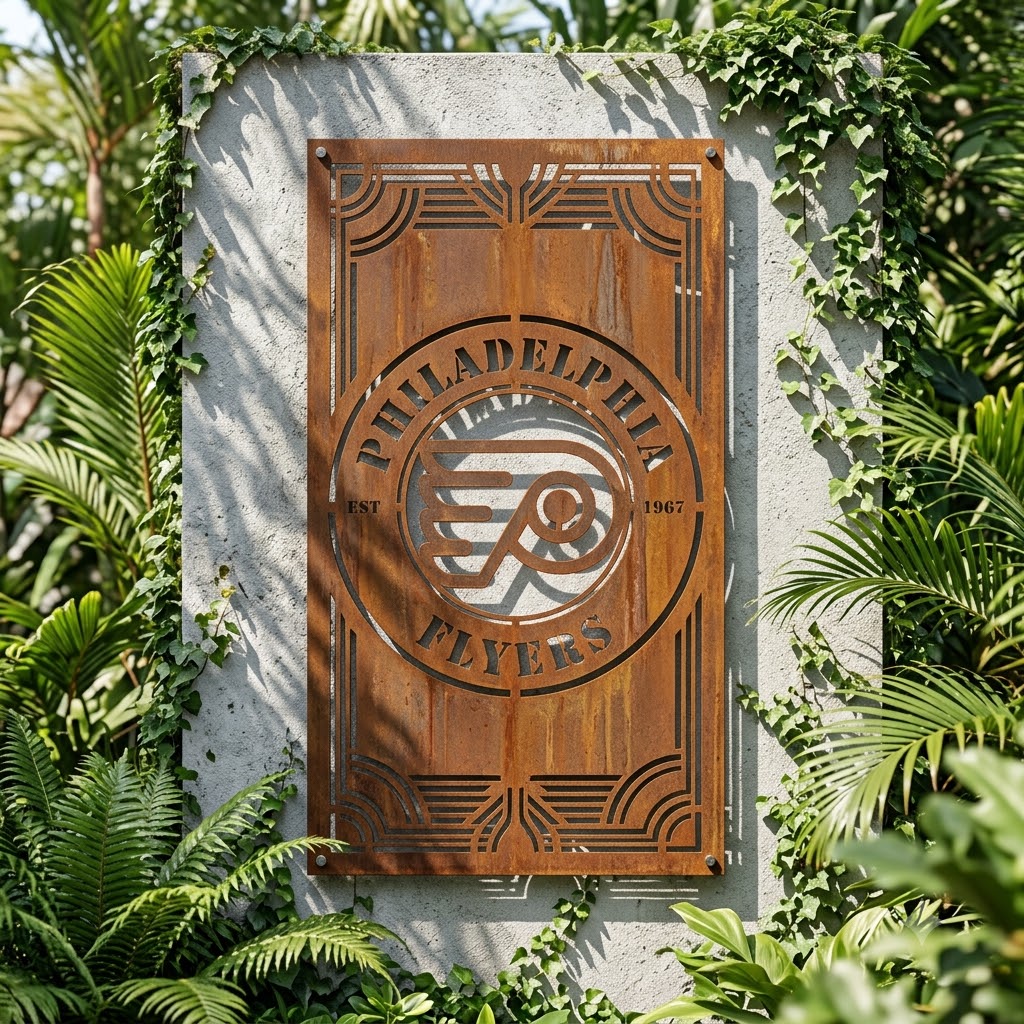 Philadelphia Flyers Custom Metal Garden Panel NHL Wall Art Home Decor