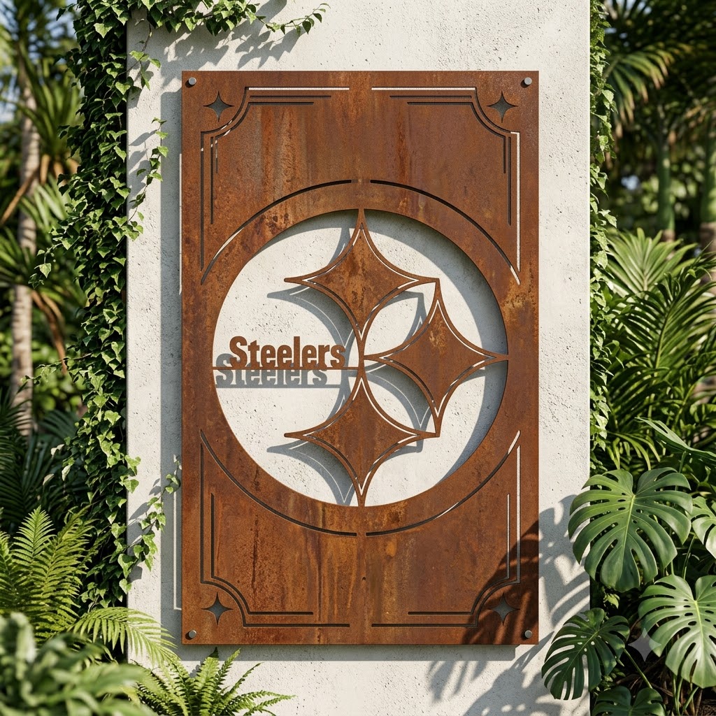 Pittsburgh Steelers Custom Logo Metal Wall Panel – NFL American Football Fan Wall Decor Gift