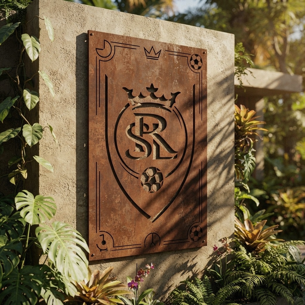Real Salt Lake FC Logo Custom Metal Garden Panel MLS Wall Art Home Decor
