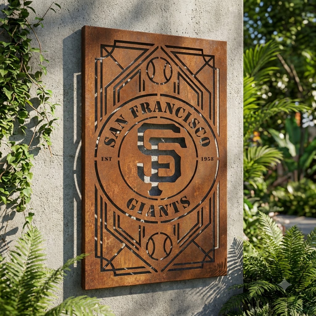 San Francisco Giants Metal Custom Metal Garden Panel MLB Wall Art Home Decor