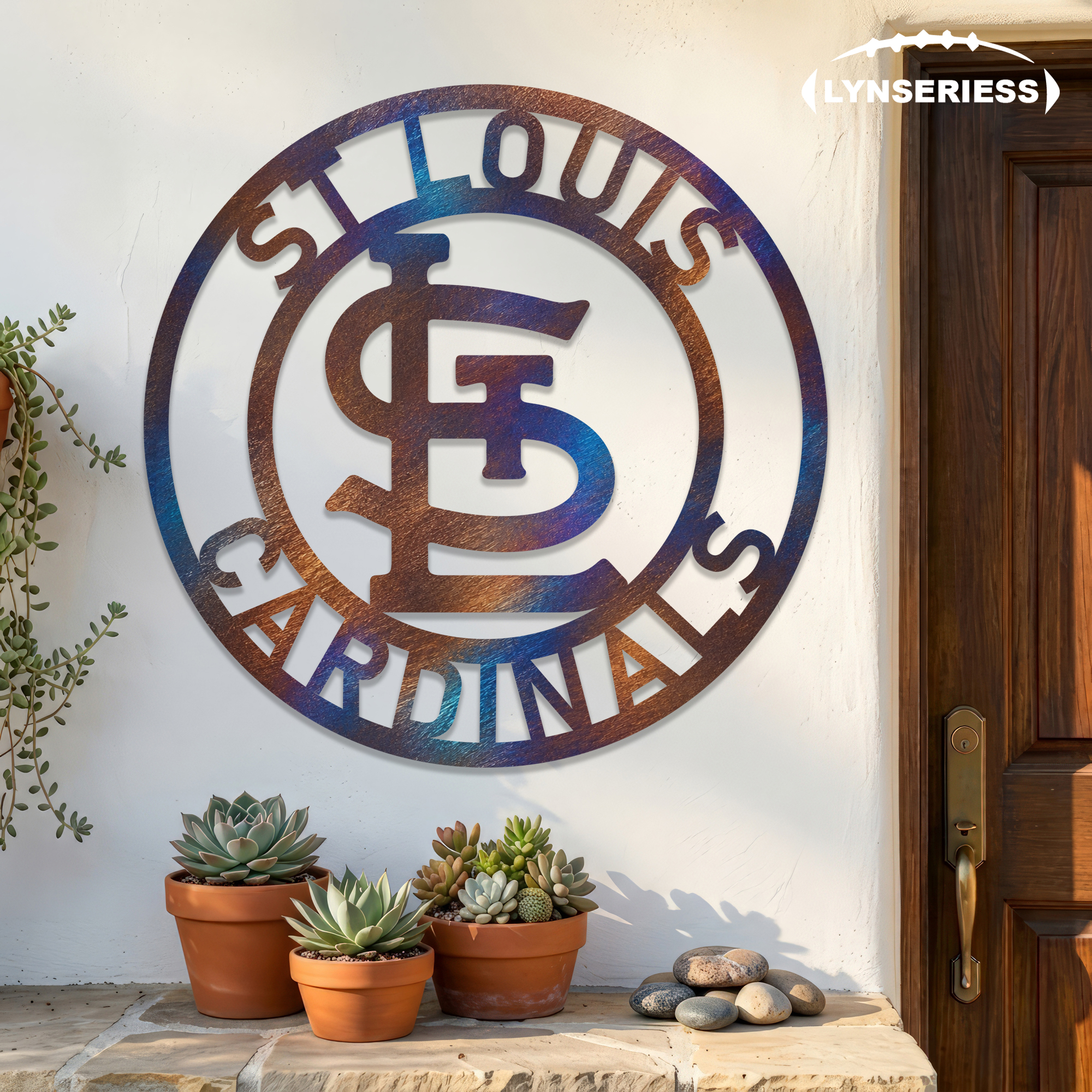 St. Louis Cardinals MLB Fire Roasted Metal Wall Art Baseball Fan Gift Outdoor Patio Porch Vintage Decor