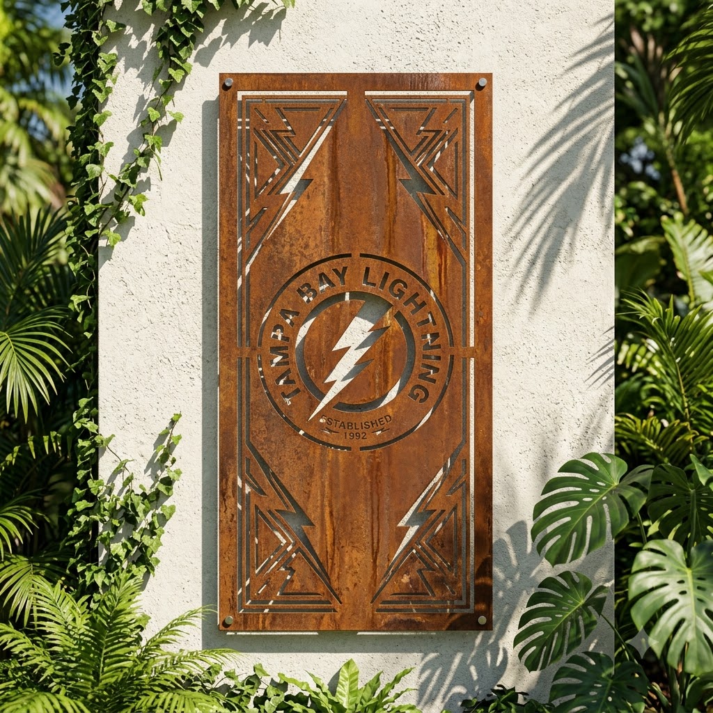 Tampa Bay Lightning Custom Metal Garden Panel Home Bar Wall Art Decor