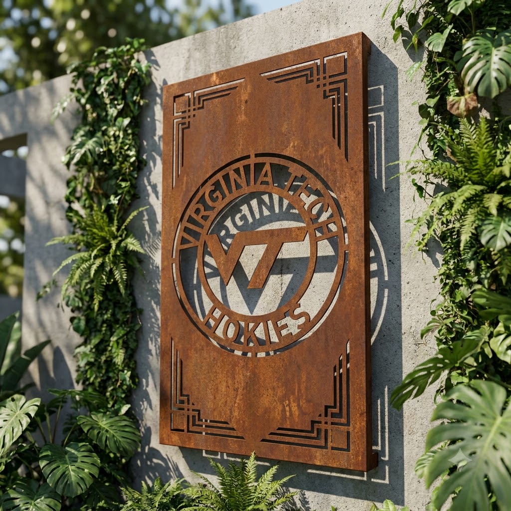Virginia Tech Hokies Custom Logo Metal Wall Panel – NCAA American Football Fan Wall Decor Gift