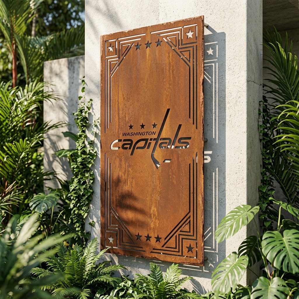 Washington Capitals Custom Metal Garden Panel Home Bar Wall Art Decor