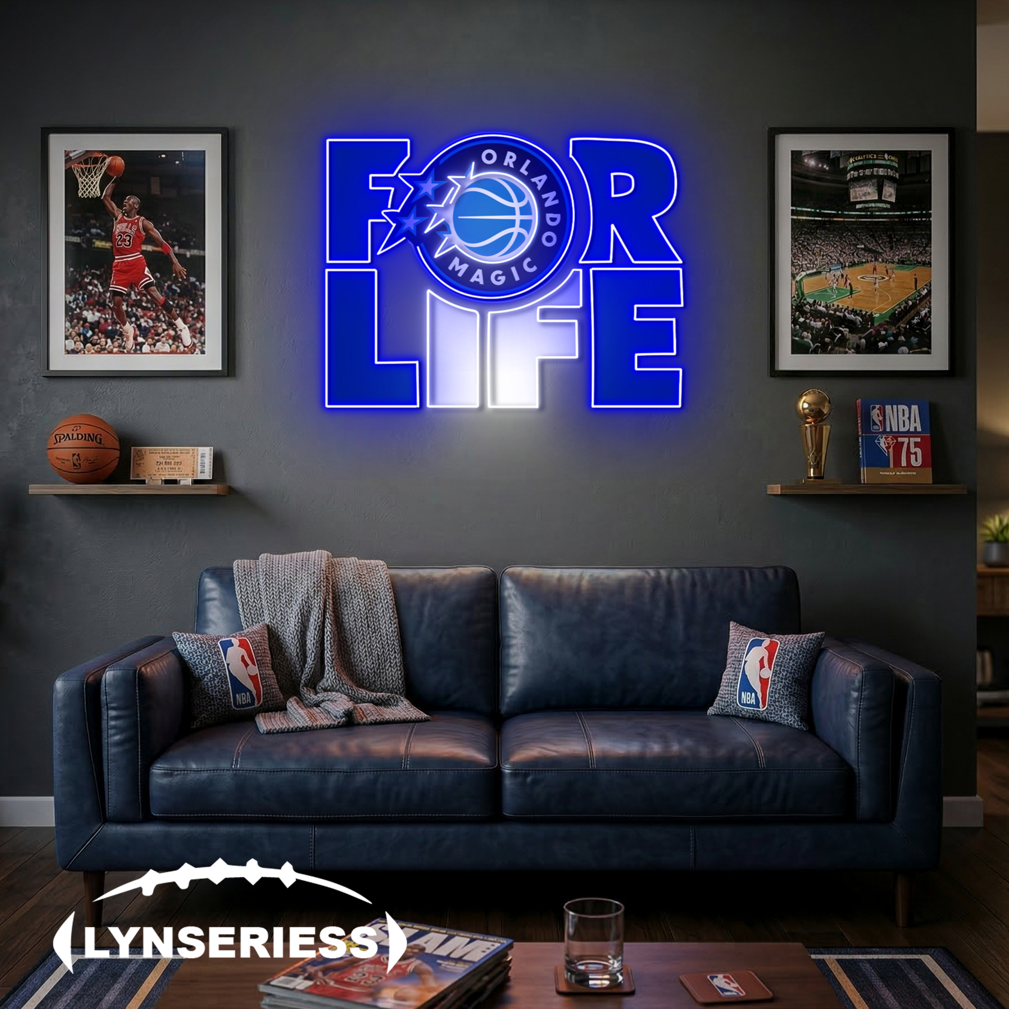 NBA Orlando Magic For Life Acrylic Neon LED Sign Man Cave Decor Fan Gift Idea